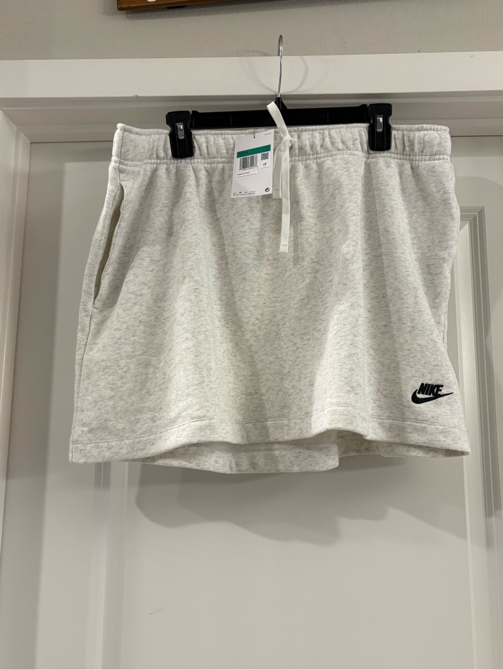 Nike Heather Light Gray Knit Skirt with Black Logo